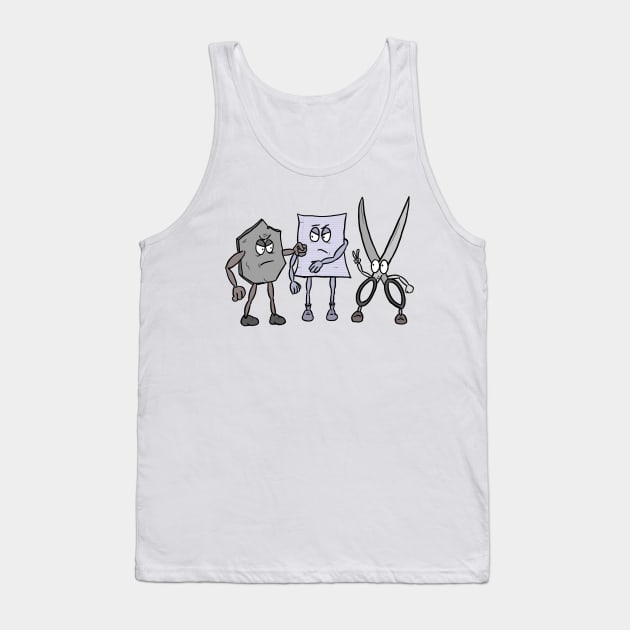 rock, paper and scissors Tank Top by matan kohn